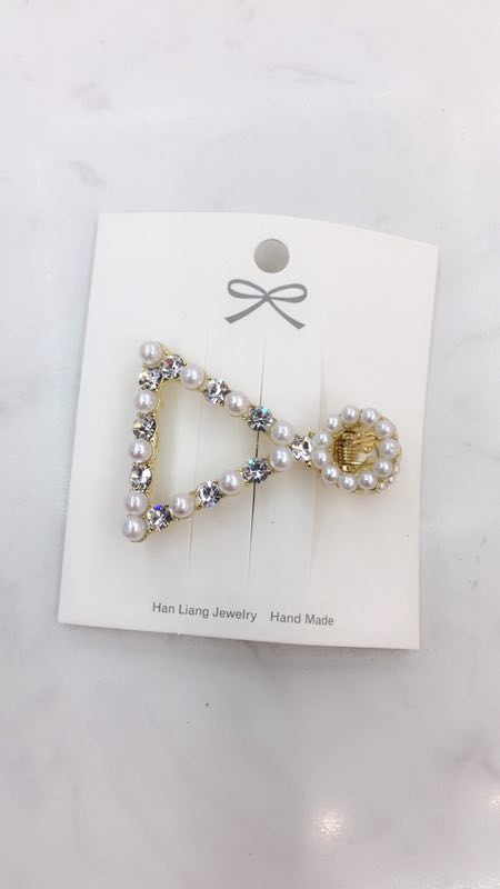 Fine hairpin top pearl side clip thumbnail