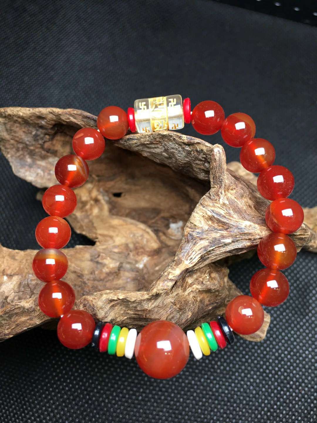 10mm agate five - line bracelet thumbnail