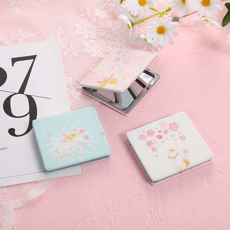 双面镜，小方镜，PU电镀镜子，图案可定制详情图7