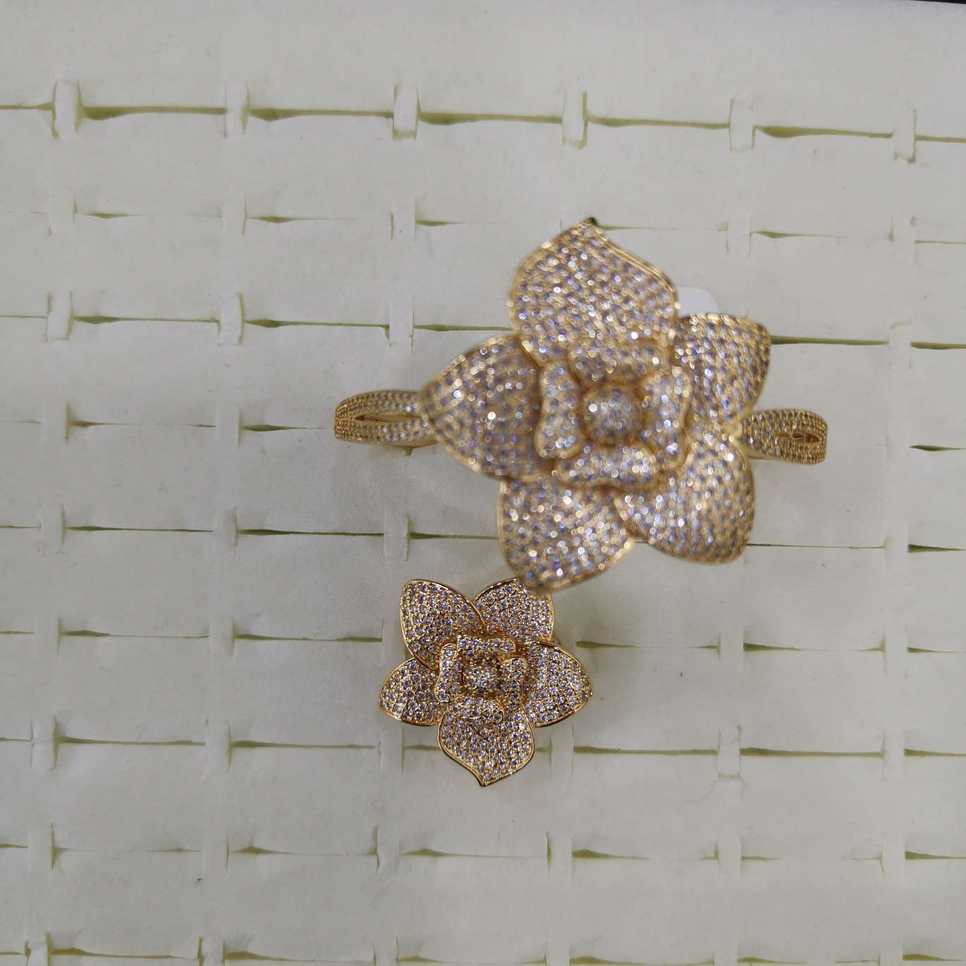 Rose bracelet ring set