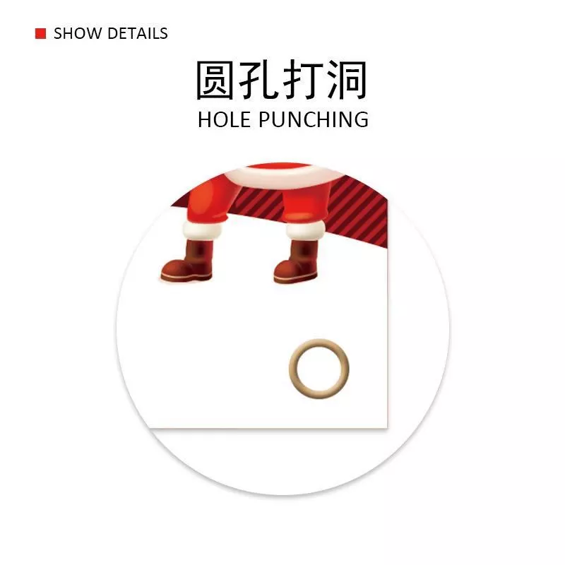 Cross-Border New 2020 Amazon Christmas Decoration Door Hanging Christmas Festive Atmosphere Layout Christmas Couplet Door Curtain Specification drawing