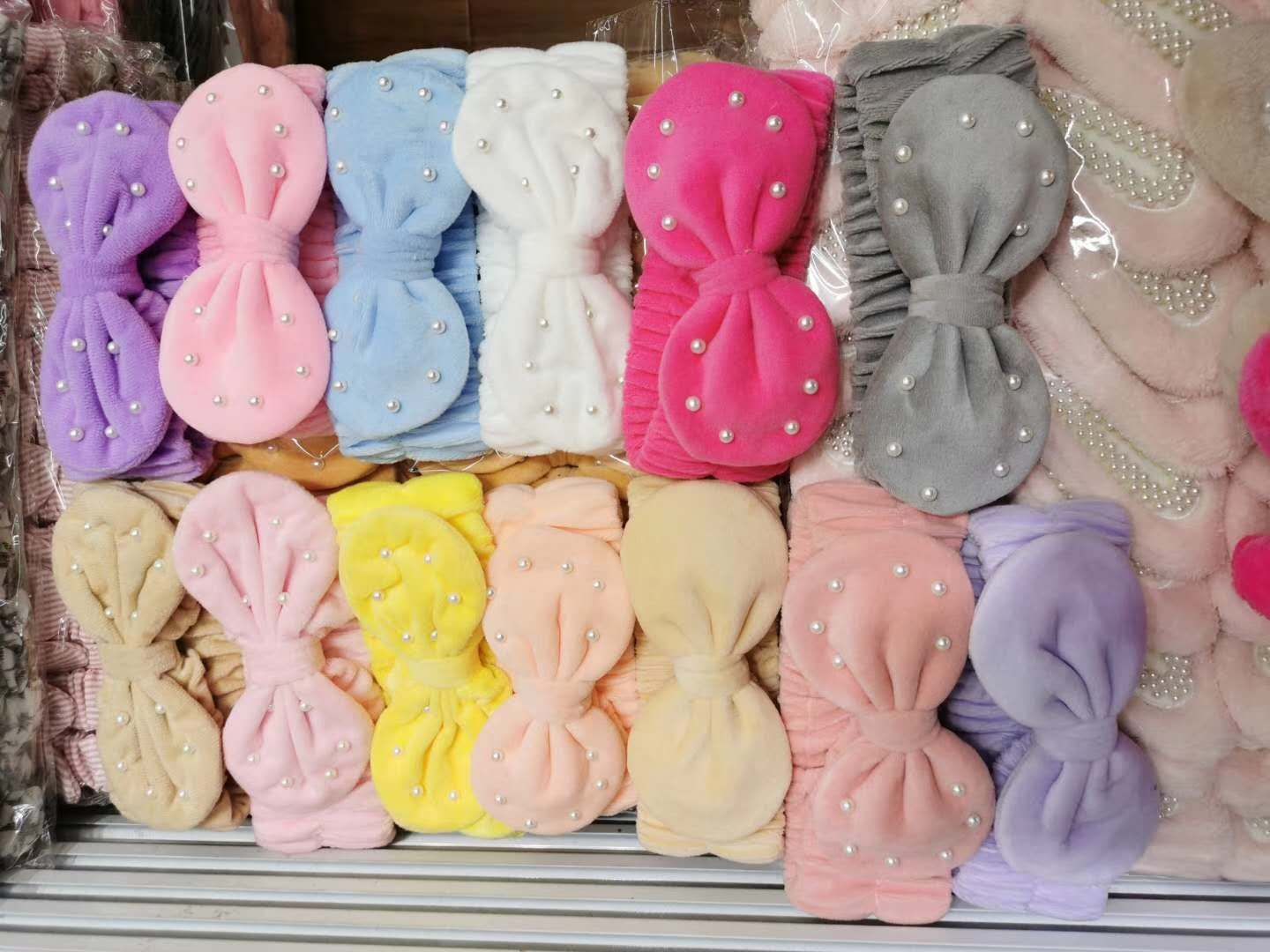 Hot-selling new plain color lady bow home hair band pic 1