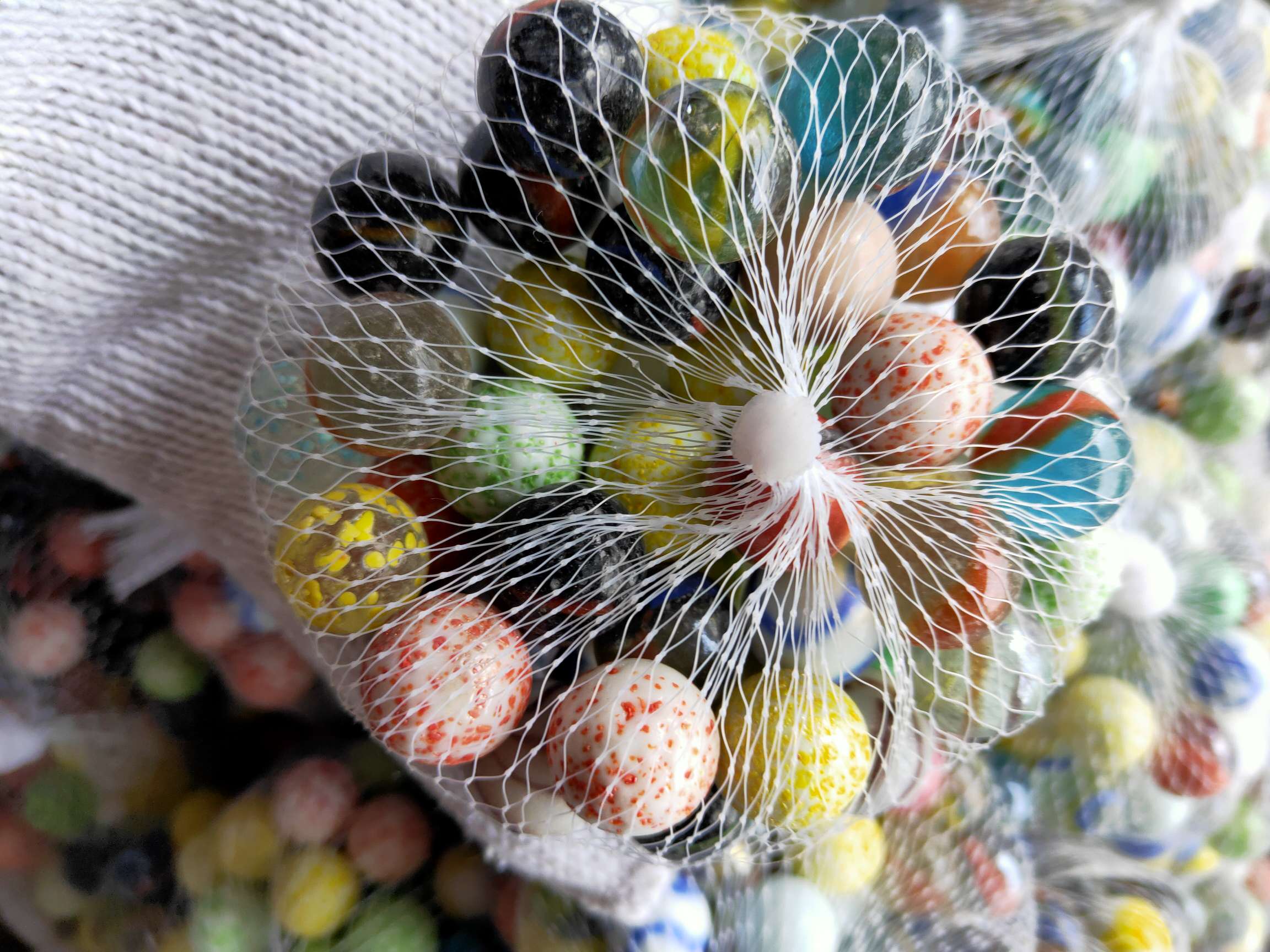 50 16mm colored glass balls, porcelain mixed flower-patterned glass marbles full figure