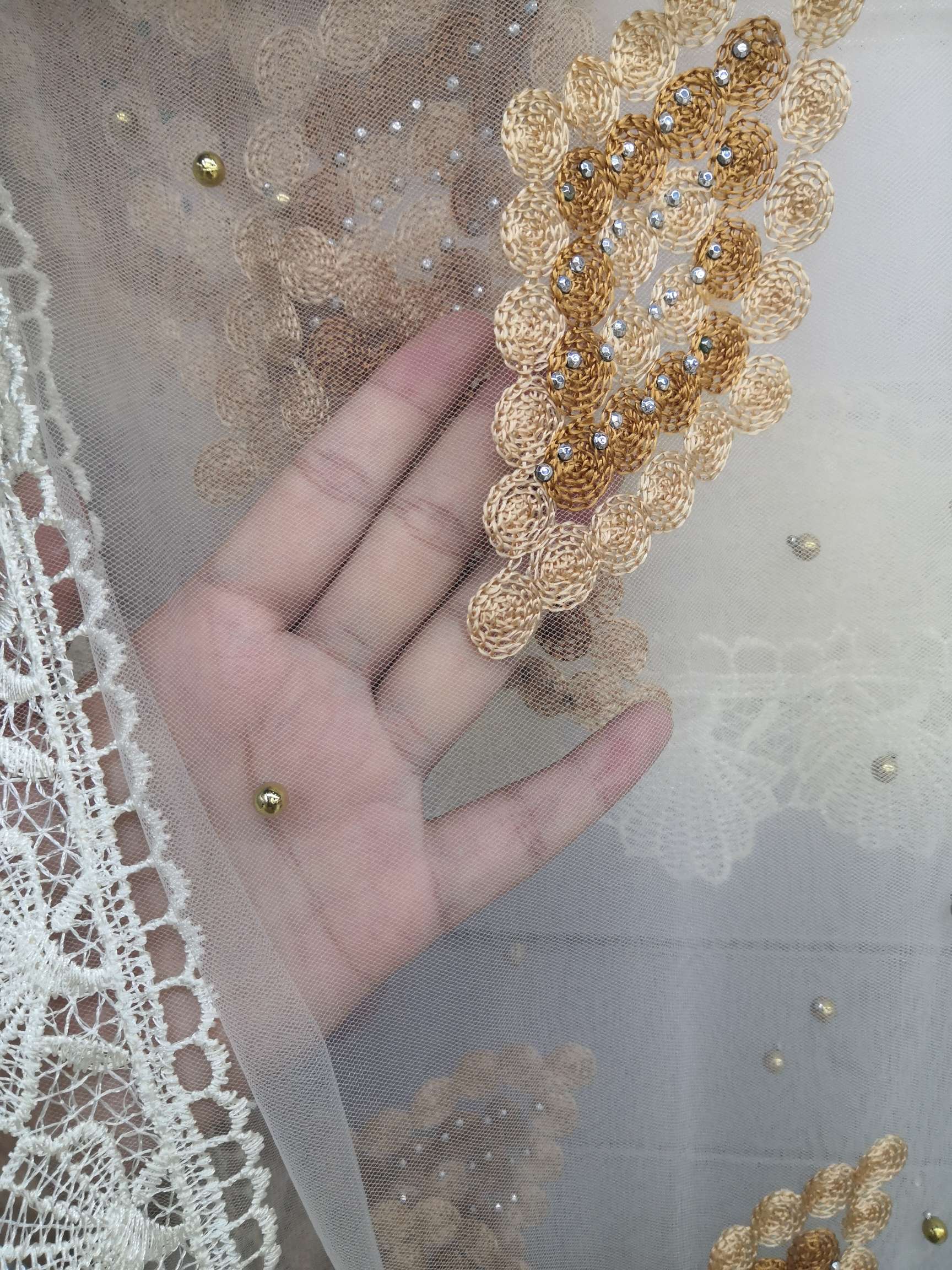 Beaded Scarf details Picture