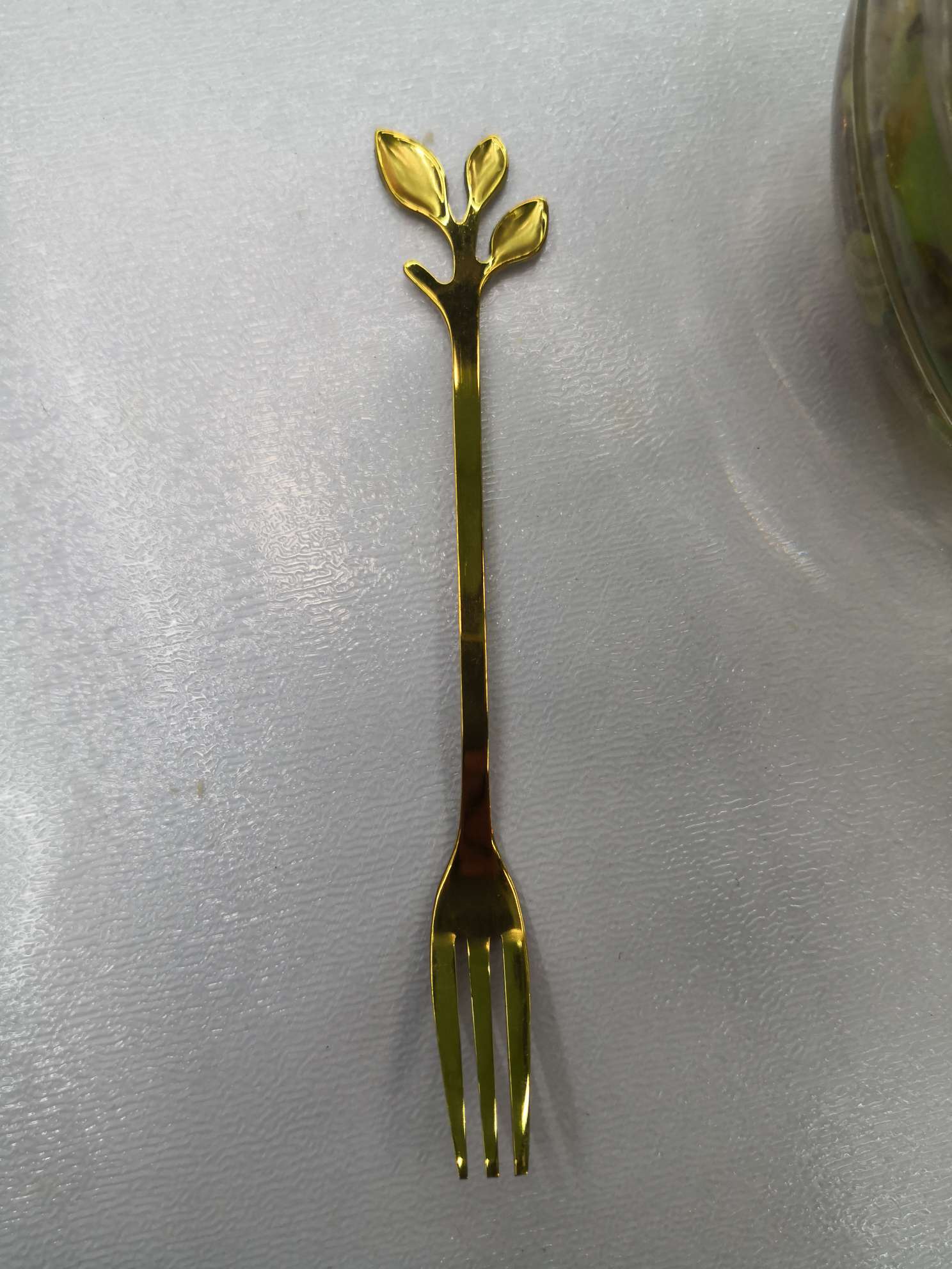餐具/水果叉/勺子/不锈钢餐具/金勺子细节图