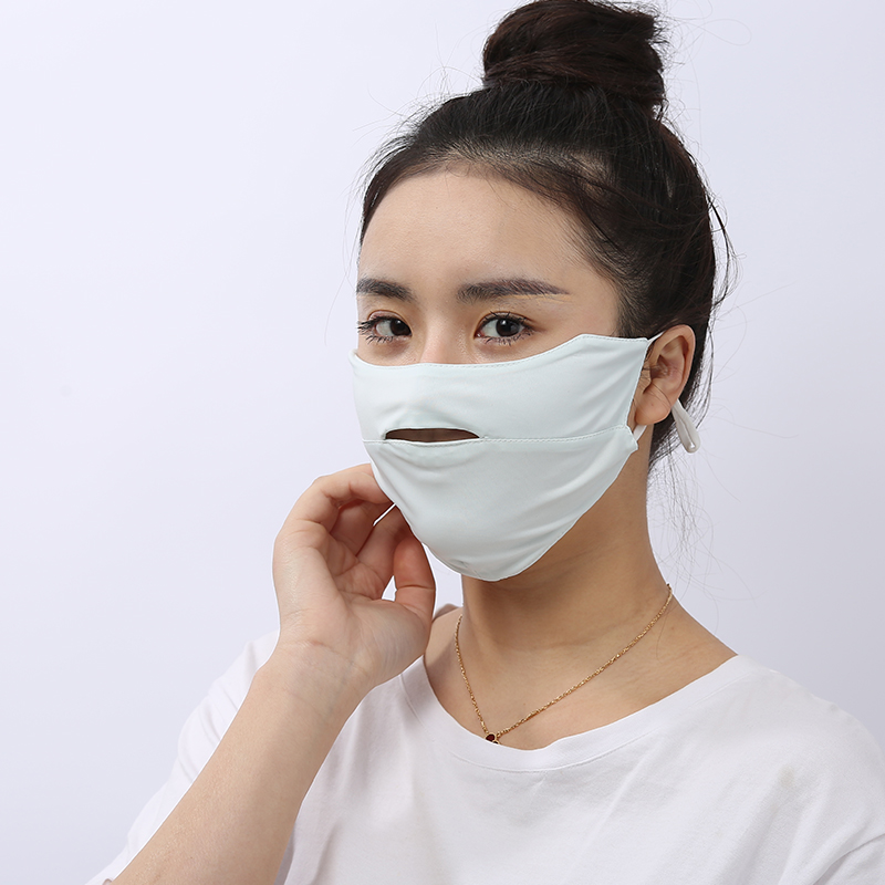 夏季冰丝开口式小口罩细节图