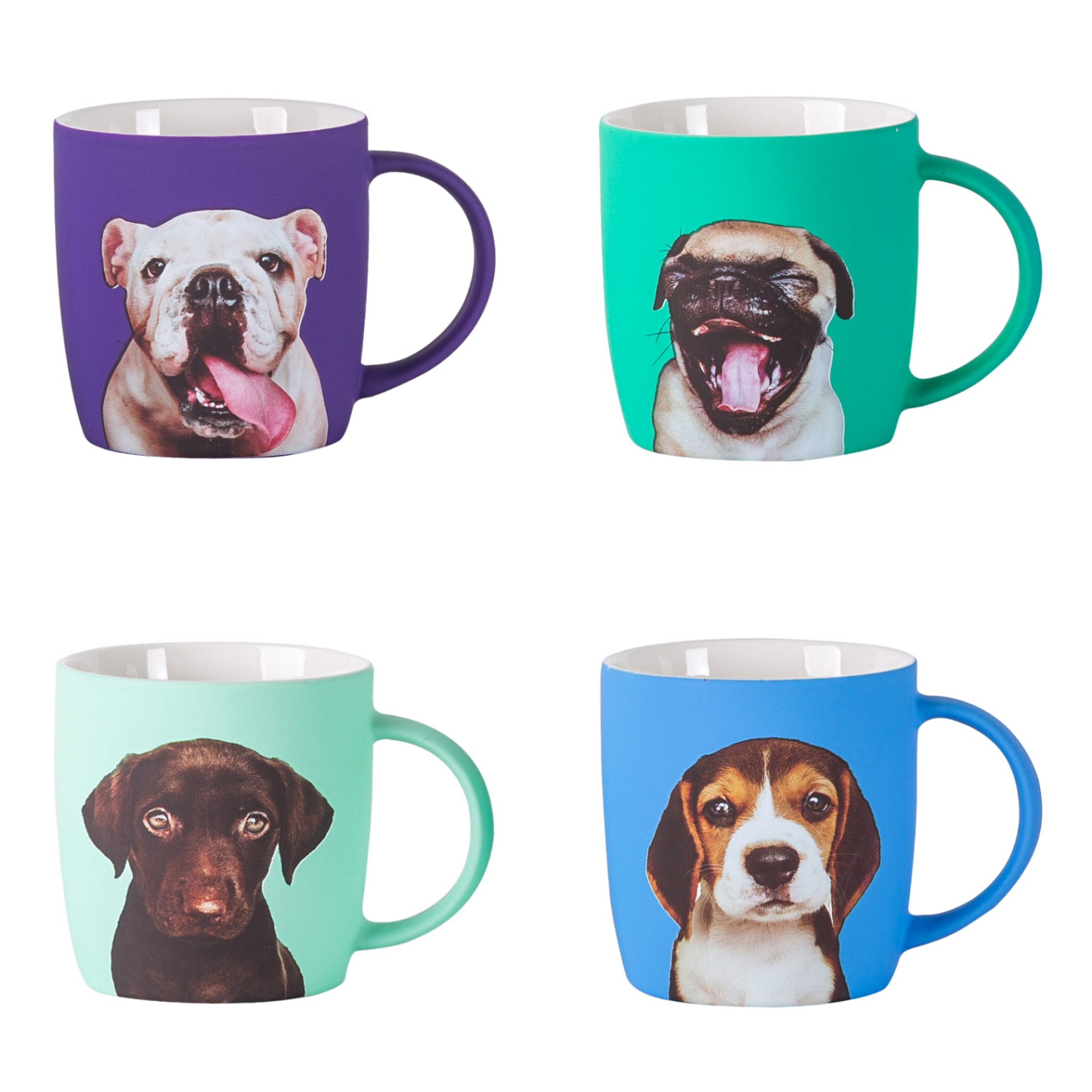 Daily-use ceramic mugs with appliqued glaze detail image 1