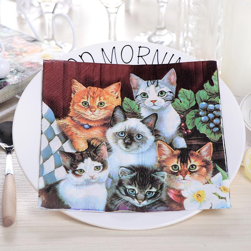 可爱小猫餐巾纸厂家直销