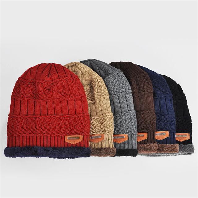 Wool Knitted Hat For Men And Women Autumn And Winter Warm Korean Version Of Winter Cycling Hat Outdoor Head With Wool Thickening details Picture