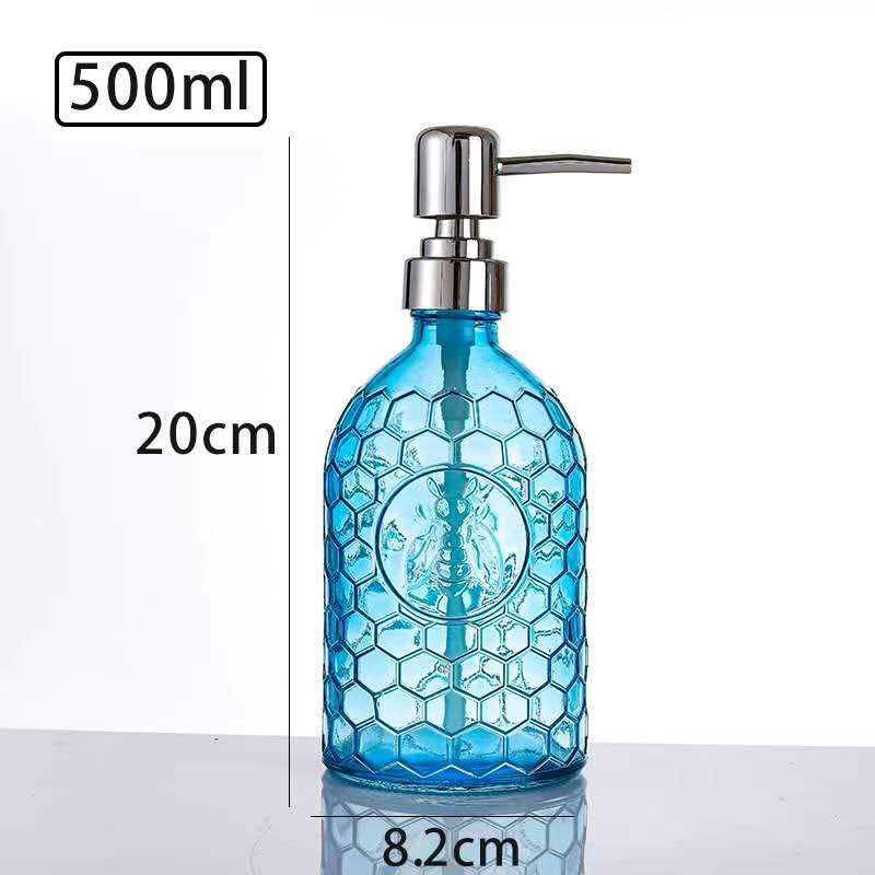 厂家直销玻璃乳液瓶按压瓶洗手液瓶玻璃彩色透明详情图7
