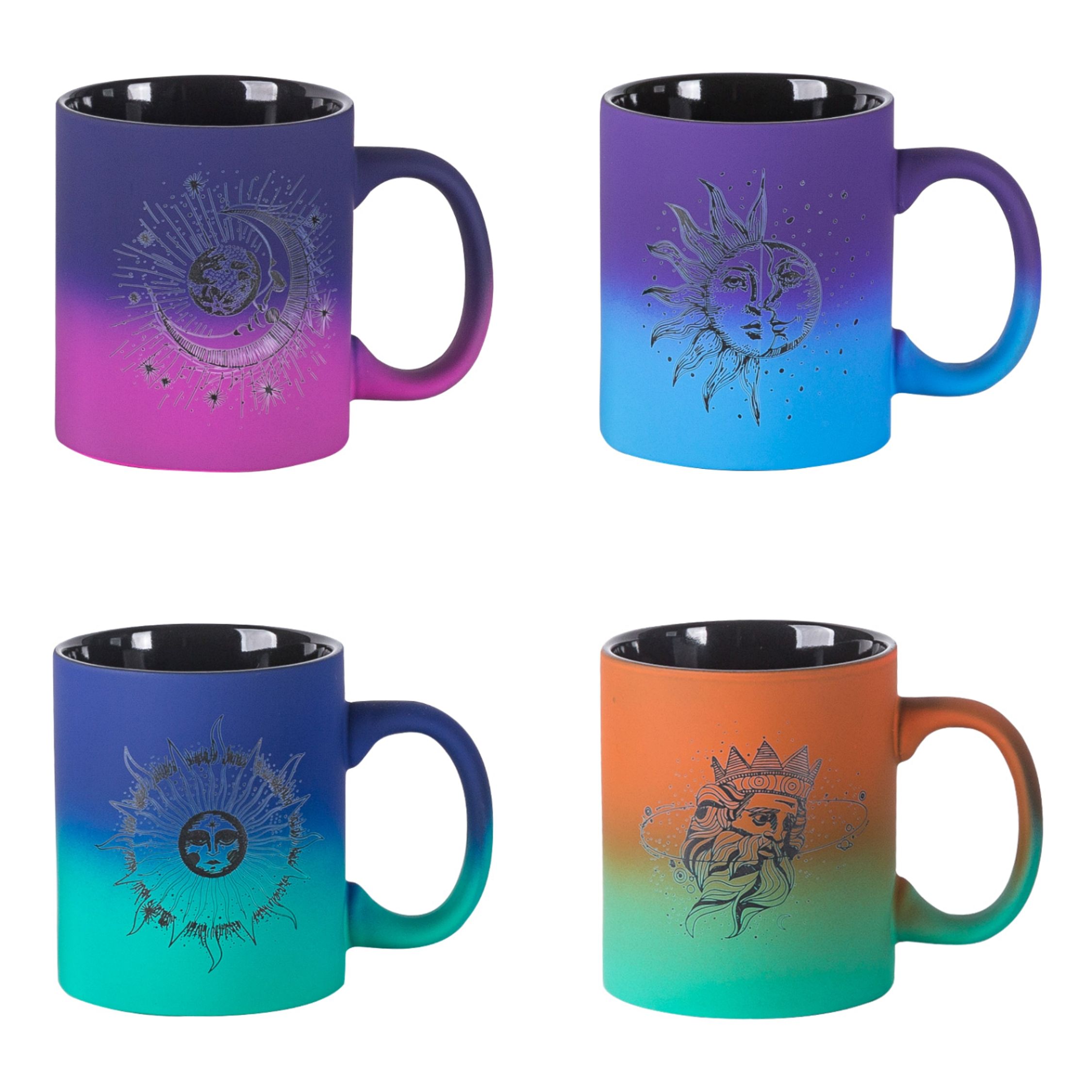 Daily-use ceramic cups, mugs, colored glaze cups, bicolor glaze cups