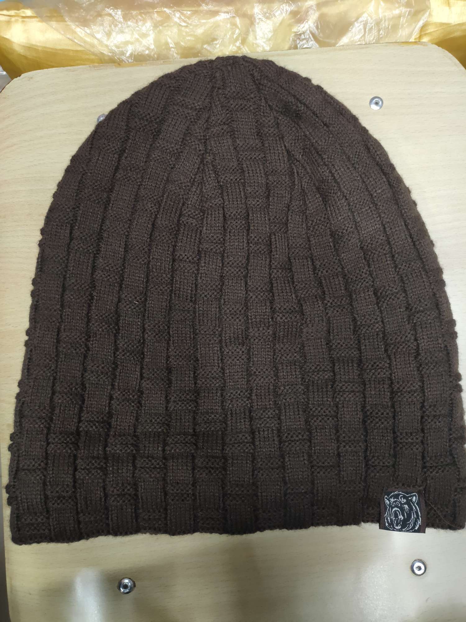 Men's small checkered hat, knitted Korean-style woolen hat, ear-covering and ear-protecting hat, outdoor sports hat, ski hat details Picture