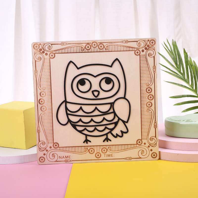 环保木质魔色板白底实物图