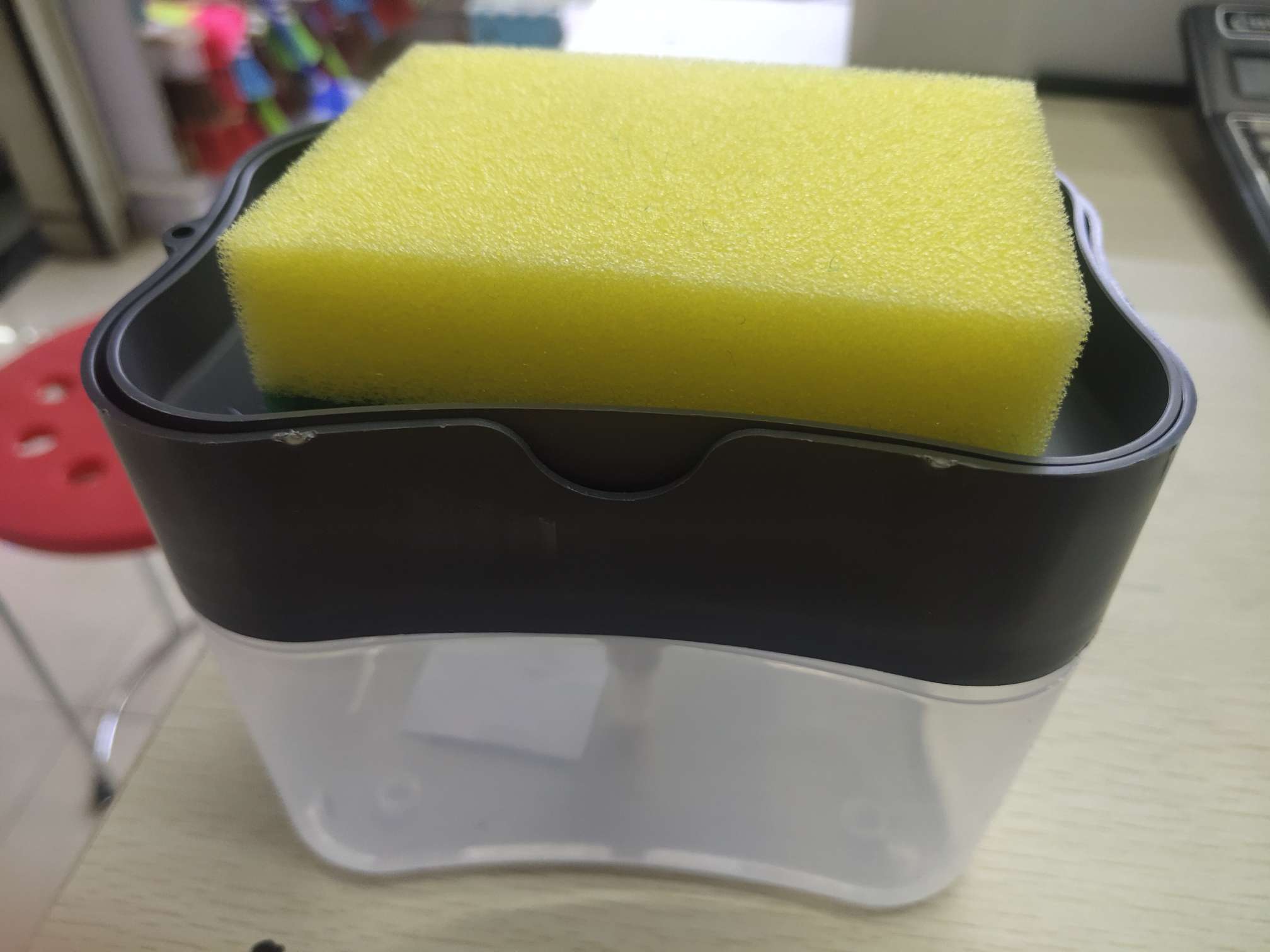 按压盒洗洁精自动加液盒按压皂液盒厨房百洁布按压清洁器细节图