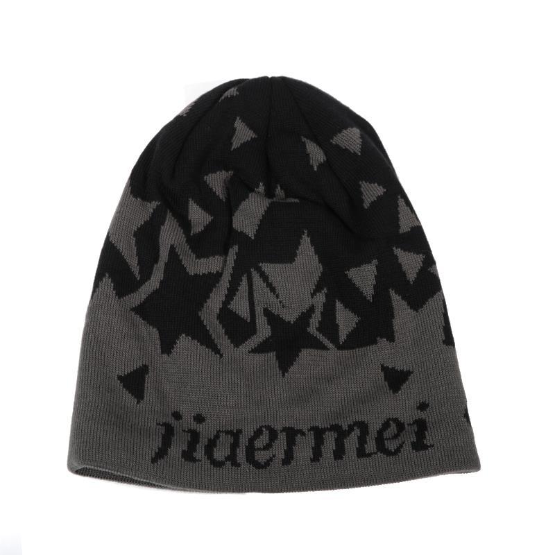 Men's winter warm knitted hat, winter youth pullover, Korean-style ear-protecting hat with fleece cotton hat, trendy woolen hat details Picture