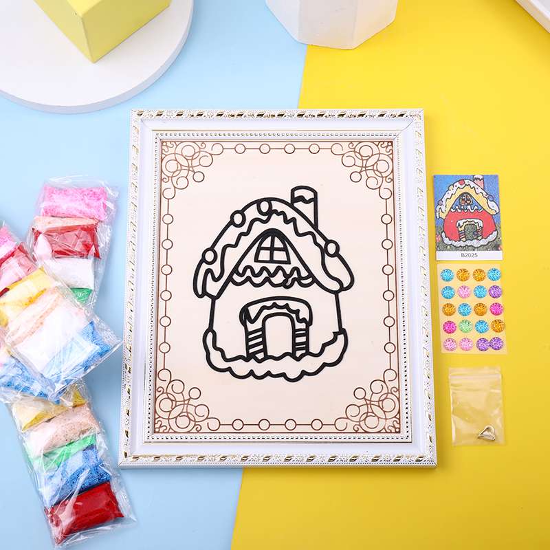 A delicate white framed snowflake clay painting undefined