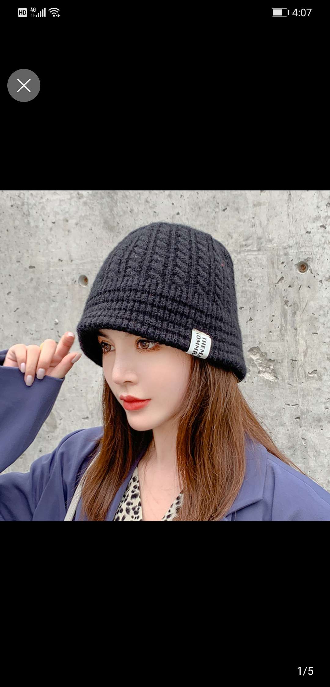 韩国ins针织秋冬网红渔夫帽子女日系纯色加厚保暖毛线套头盆帽潮