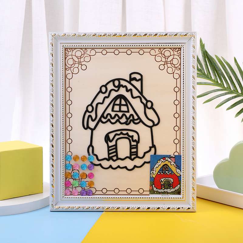 A delicate white framed snowflake clay painting Application Scenario