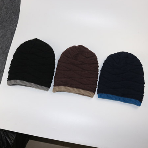 Hat Male Korean Version Of The Trend Woolen Hat Winter With Wool Thickened Warm Knit Hat Ear Protection Cotton Hat Youth Pullover details Picture
