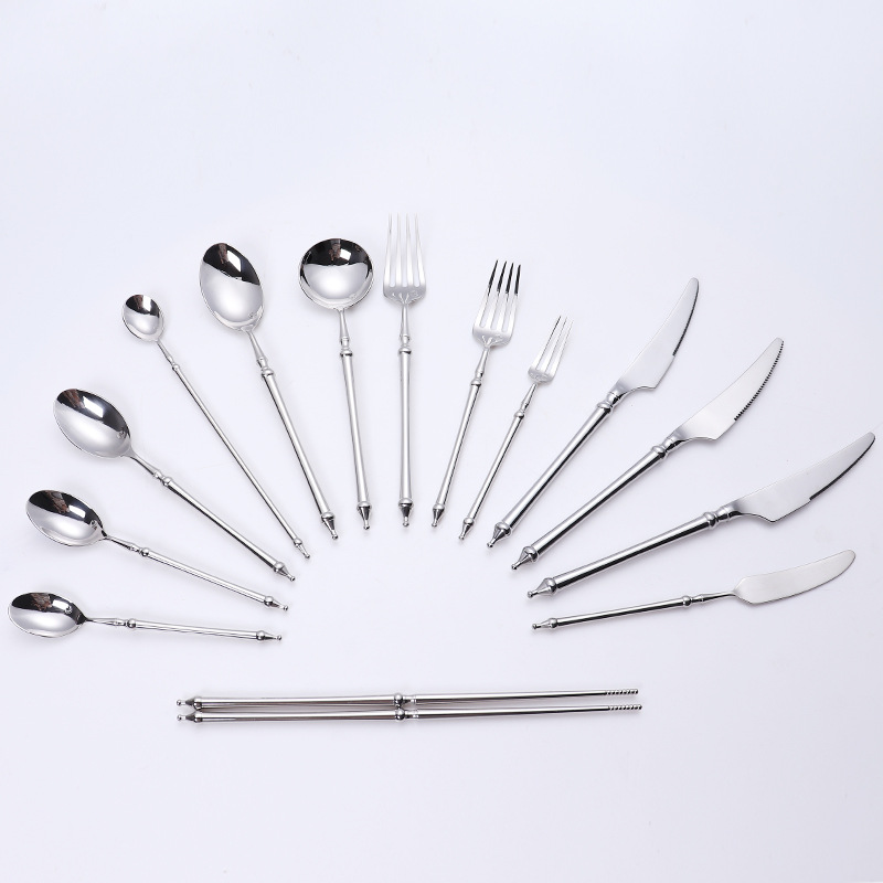 Xiaoman Yao 304 stainless steel tableware, hotel tableware, steak knife, fork and spoon set, hotel series details Picture
