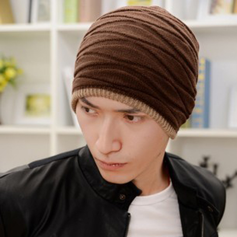 Hat Male Korean Version Of The Trend Woolen Hat Winter With Wool Thickened Warm Knit Hat Ear Protection Cotton Hat Youth Pullover undefined