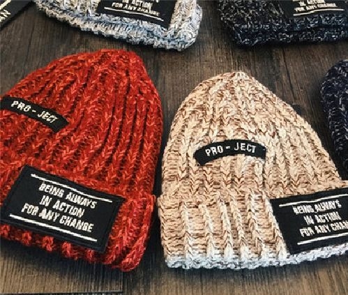 Korean-style trendy couple knitted caps Specification image
