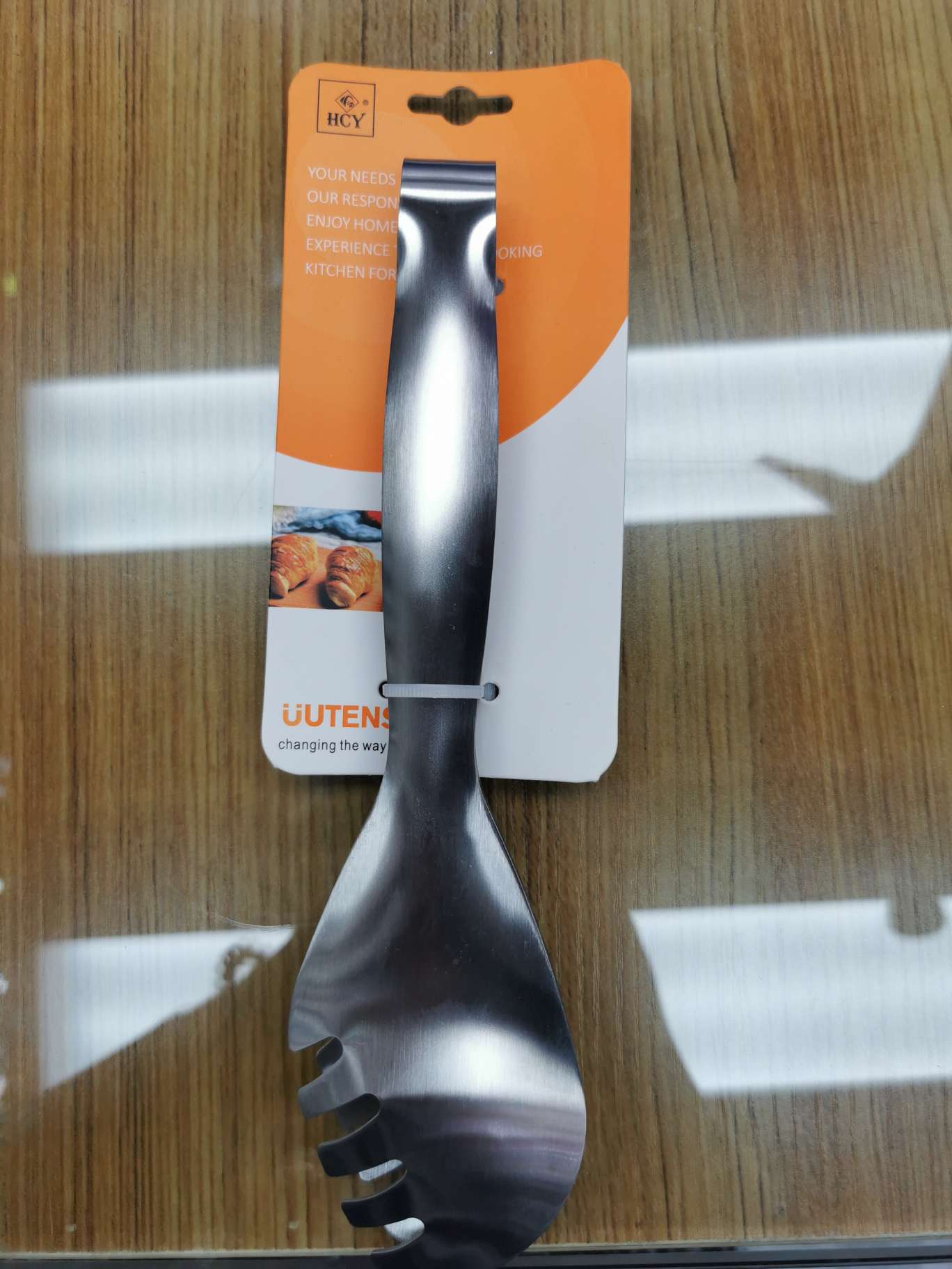 Stainless steel food tongs