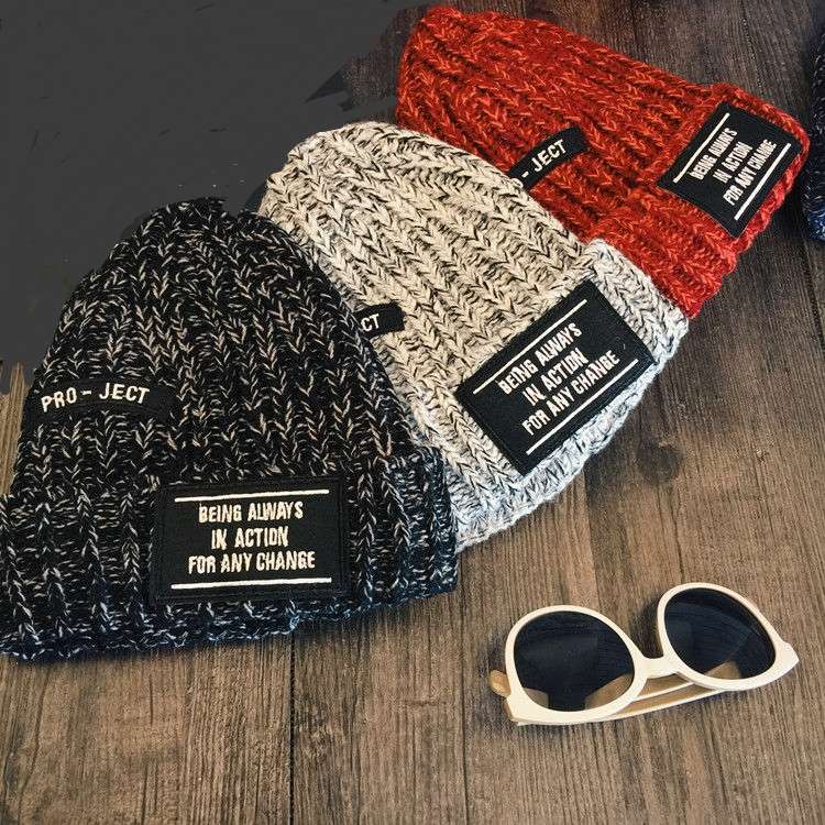 Korean-style trendy couple knitted caps Item Picture