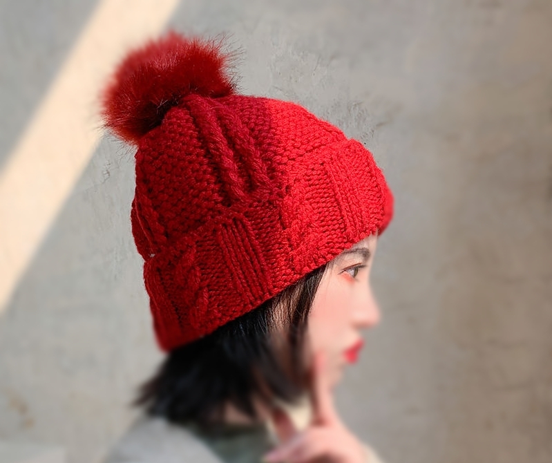 Cute Korean-style hats for women in winter, knitted, warm and fashionable Item Picture