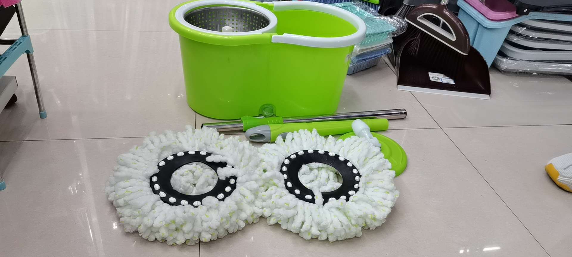 拖把双驱动旋转拖把桶好神拖自动脱水免手洗甩干手拉式拖把桶详情图3