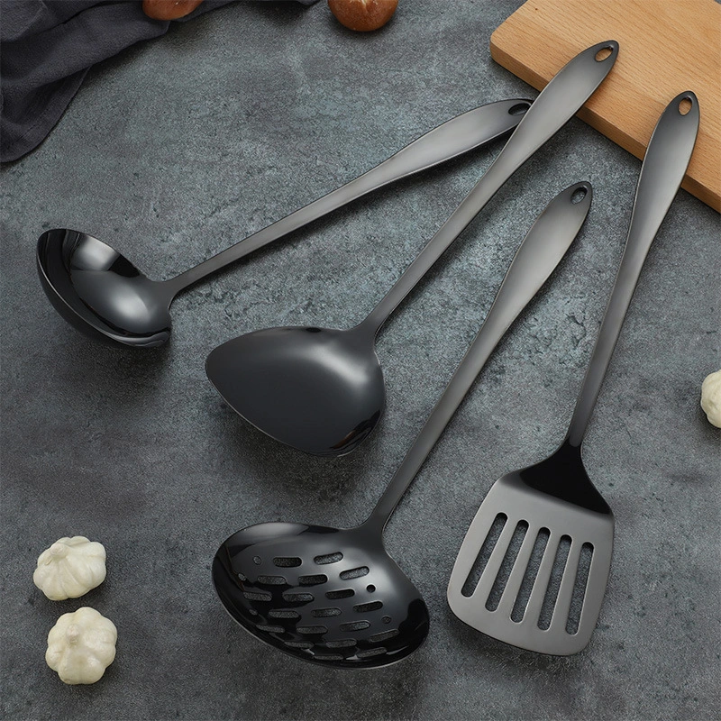 Titanium-coated series stainless steel kitchenware sets, cooking spatulas and spoons, kitchen utensils, gift promotion, manufacturer wholesale detail image 1