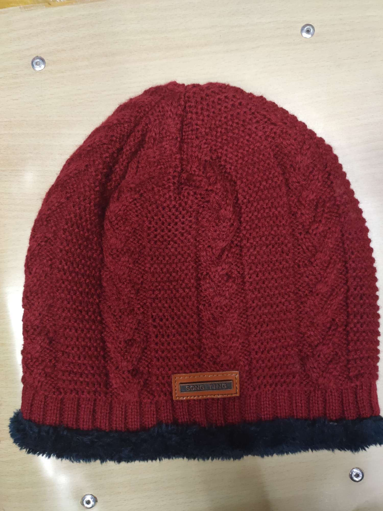 Wool Knitted Hat For Men And Women Autumn And Winter Warm Korean Version Of Winter Cycling Hat Outdoor Head With Wool Thickening