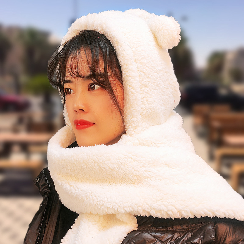 Scarf Cute Bear Ears Hat