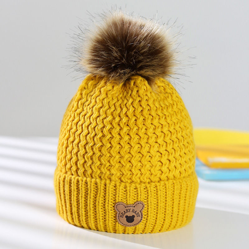Children's Handmade Bear Hat Girl details Picture