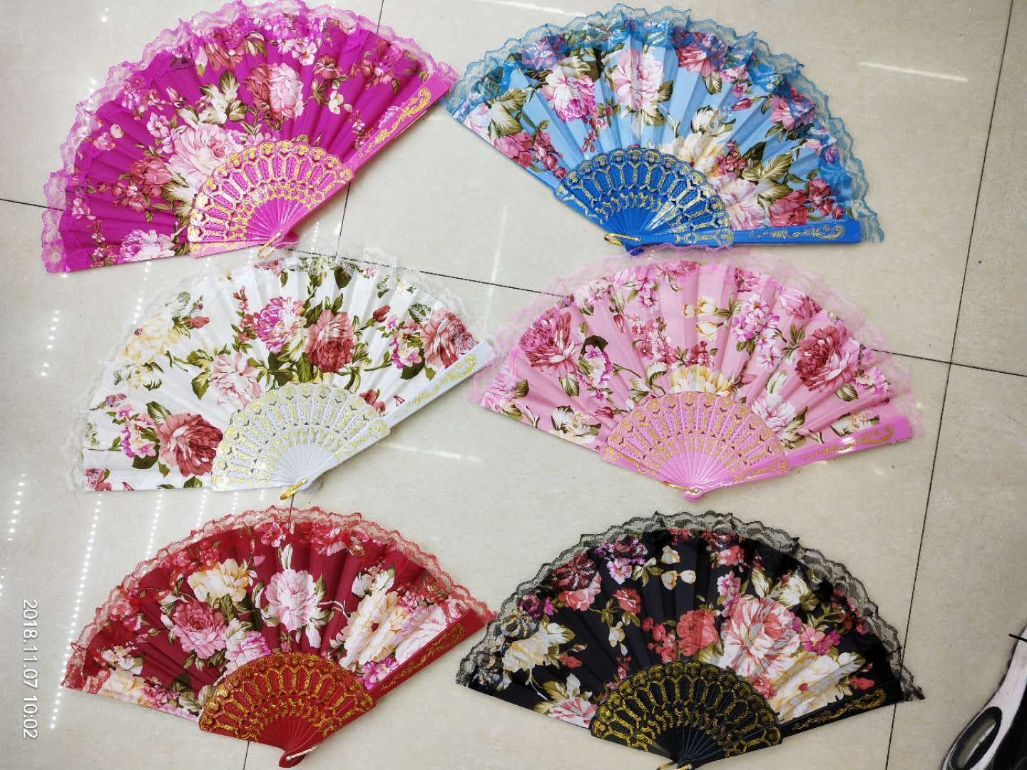 塑料牡丹花扇子