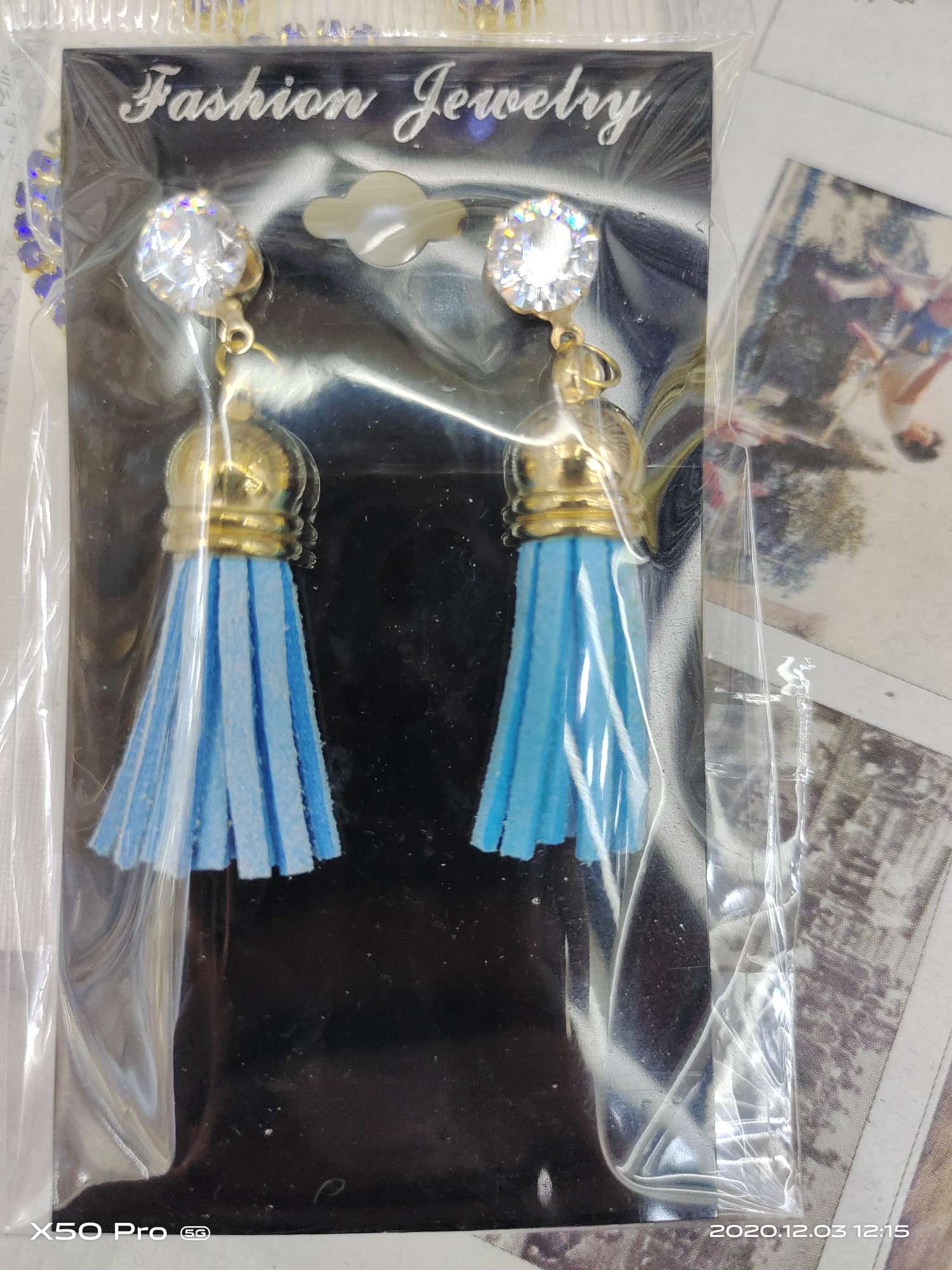 Flowing comb earrings