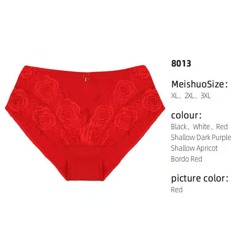 内裤女蕾丝性感中腰超薄透气网纱速干无痕女士三角裤头7