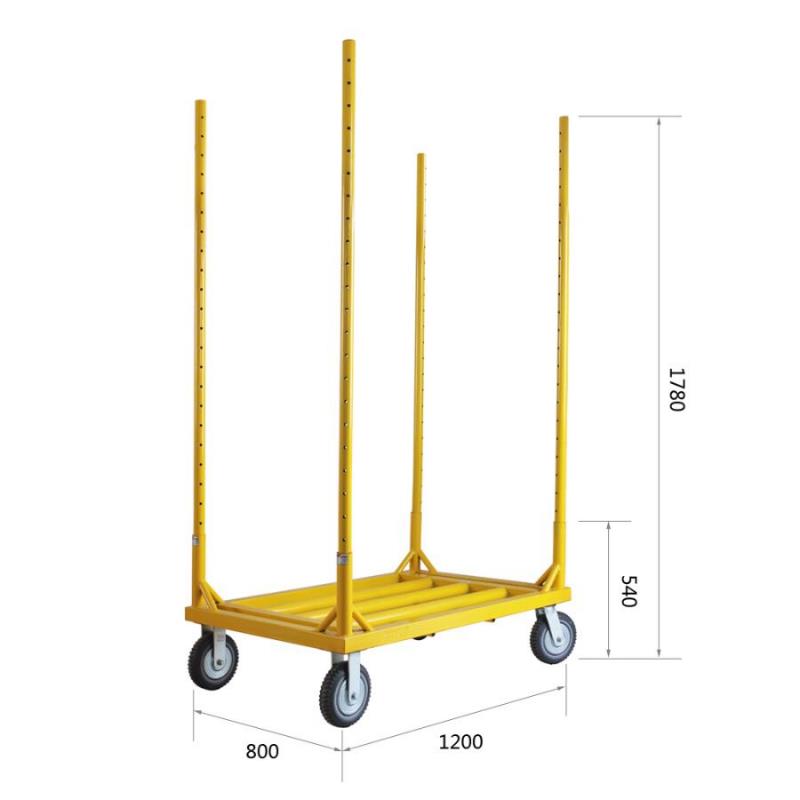 Cart Cloth Cart Push Cloth Cart Cylinder Cargo Convenient Transport Vehicle Size 120*80Cm And 120*100Cm. Can Carry 1.2 Tons, The Pole Has 1.2 Meters, 1.5 Meters Application Scenario