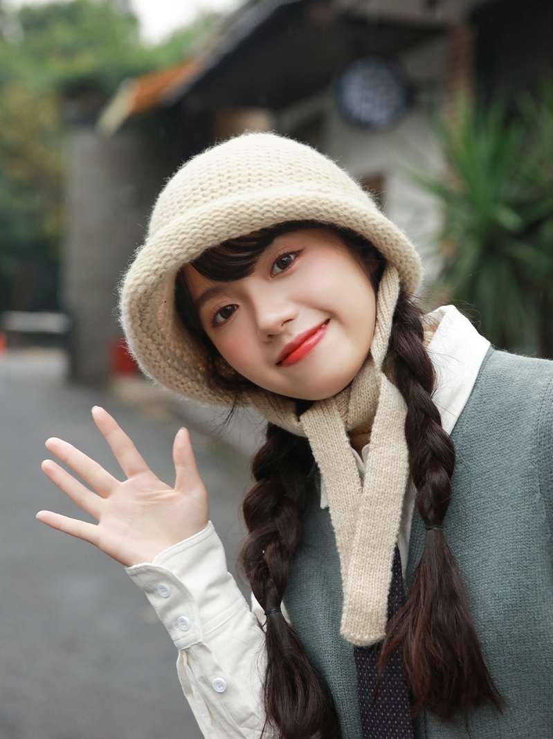MAO MAO Hat Industry's Mahai Hat, curly and long-lasting woolen hat, Korean-style knitted woolen hat, cute autumn and winter knitted hat
