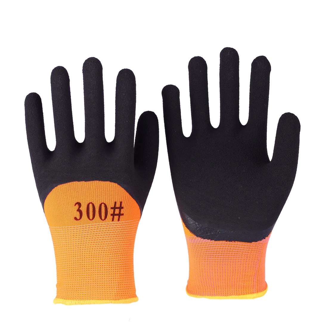 毛圈半挂发泡防护手套图