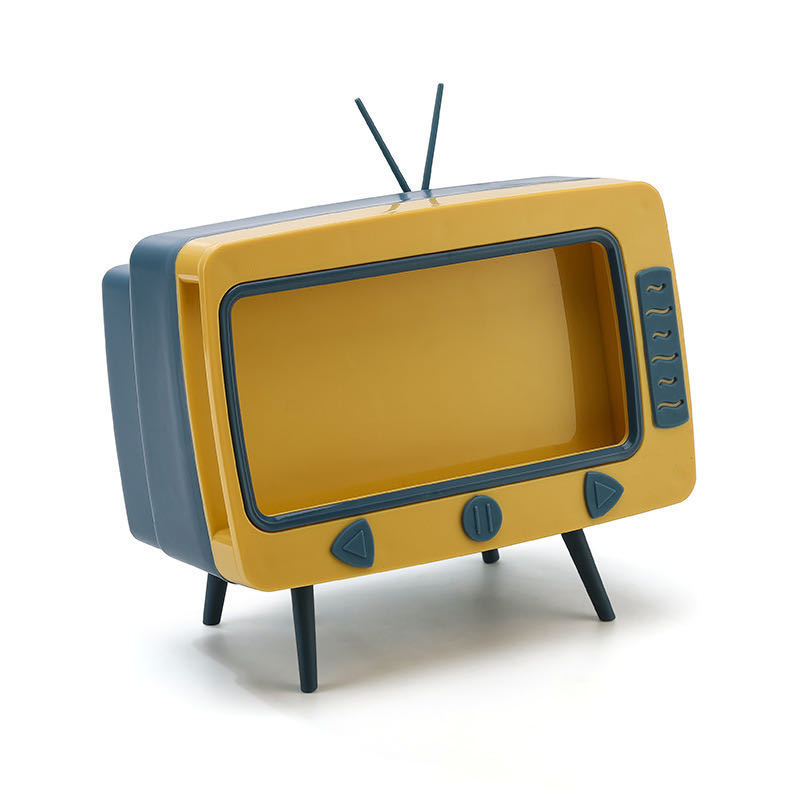 Creative TV tissue box, household kitchen tissue storage box, living room tissue box, multi-functional mobile phone shelf