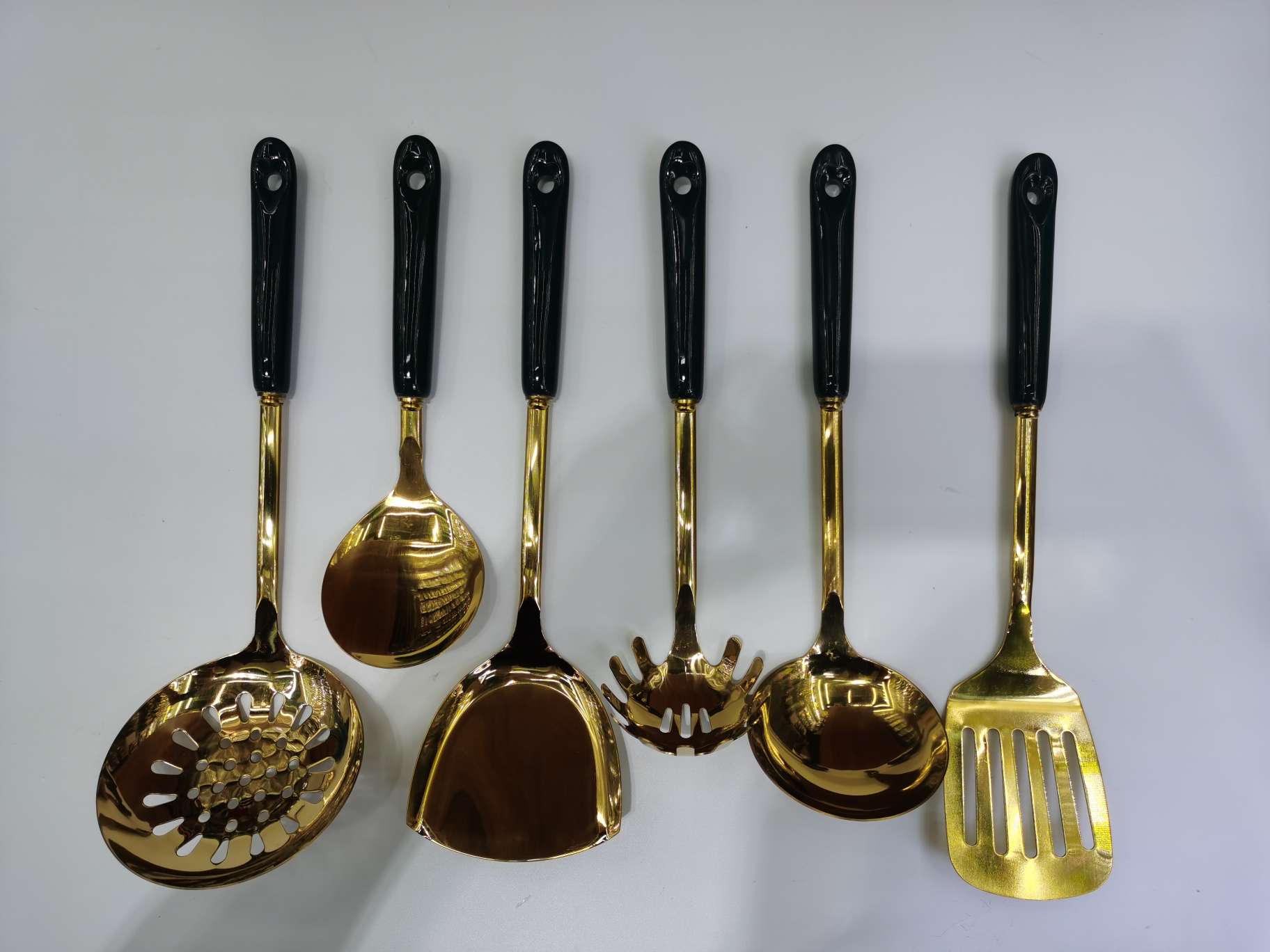 Ceramic stainless steel titanium gold stir-frying spatula, porridge spoon, large strainer