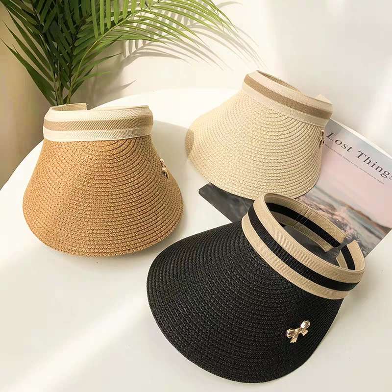 Hollow Hat With Metal Bow
