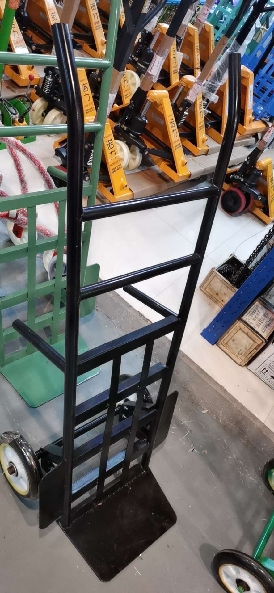 Thickened Steel Steel Plate Triangle Iron Warehouse Logistics Trolley Push Truck Flat Car Logistics Transport Car Tiger Car undefined