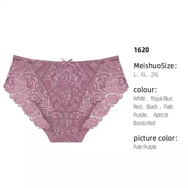 内裤女蕾丝性感中腰超薄透气网纱速干无痕女士三角裤8