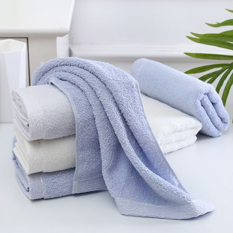 Pure cotton face towel 32-strand aloe vera skin care towel in plain color undefined