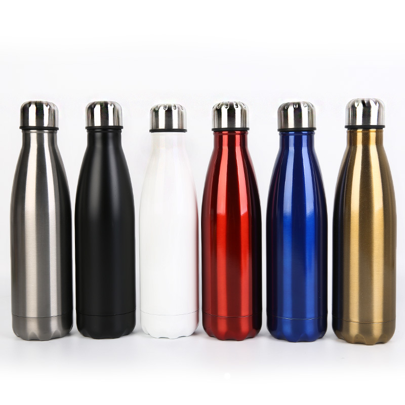Coke bottle 500ml Coke bottle thermos cup Stainless steel vacuum thermos cup baseball cup thumbnail