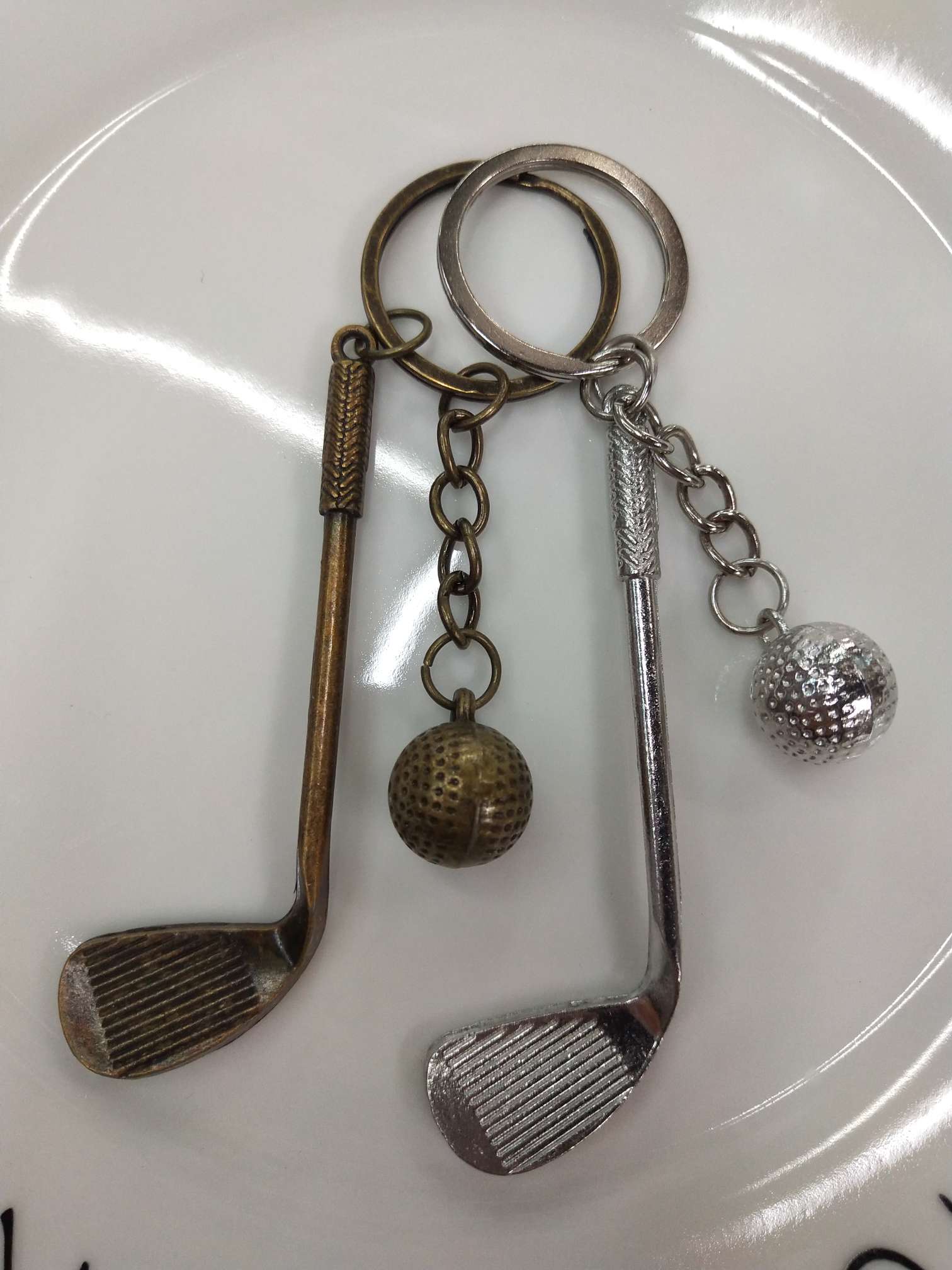 高尔夫球钥匙扣礼品金属高尔夫挂件高尔夫球钥匙链工艺品详情图1