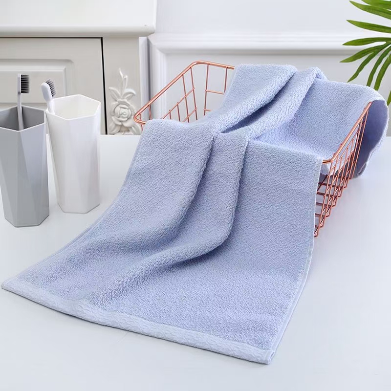 Pure cotton face towel 32-strand aloe vera skin care towel in plain color undefined