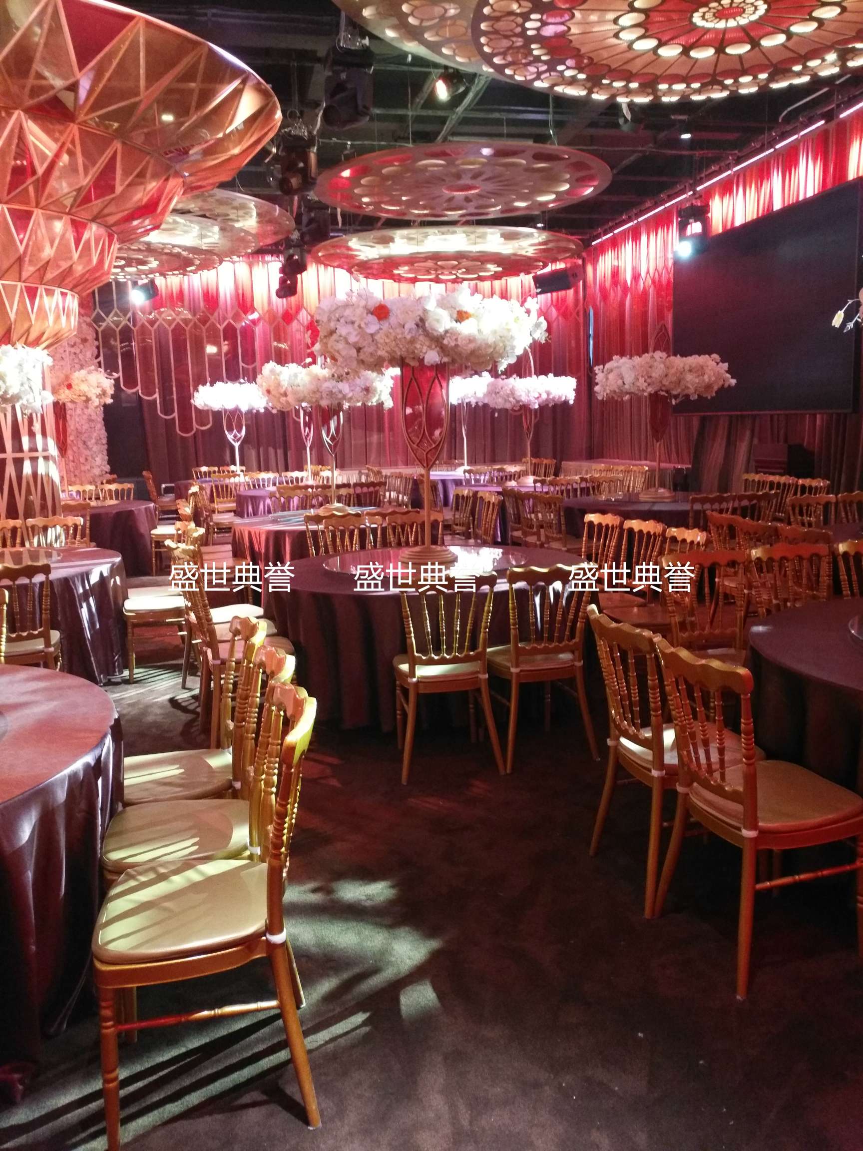 三亚度假酒店户外婚礼竹节椅饭店宴会厅铝合金椅子外贸婚庆皇冠椅详情图17